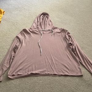pink long sleeve with hood